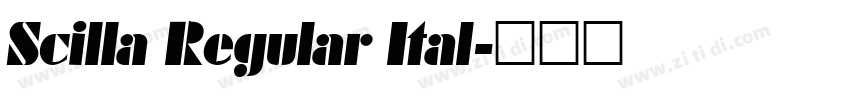 Scilla Regular Ital字体转换